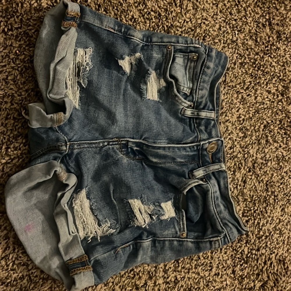 High rise rue 21 shorts, worn, size 0